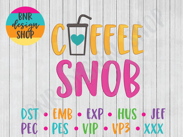 Coffee Machine Embroidery Design Embroidery/Applique BNRDesignShop 