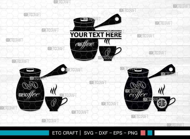 Coffee Maker Set Monogram, Coffee Maker Set Silhouette, Coffee Maker Set SVG, Coffee Maker Svg, Coffee Maker Set Svg, Coffee Svg, Coffee Maker Bundle, SB00167 SVG ETC Craft 