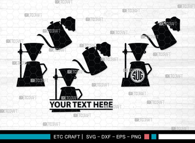 Coffee Maker Set Monogram, Coffee Maker Set Silhouette, Coffee Maker Set SVG, Coffee Maker Svg, Coffee Maker Set Svg, Coffee Svg, Coffee Maker Bundle, SB00167 SVG ETC Craft 