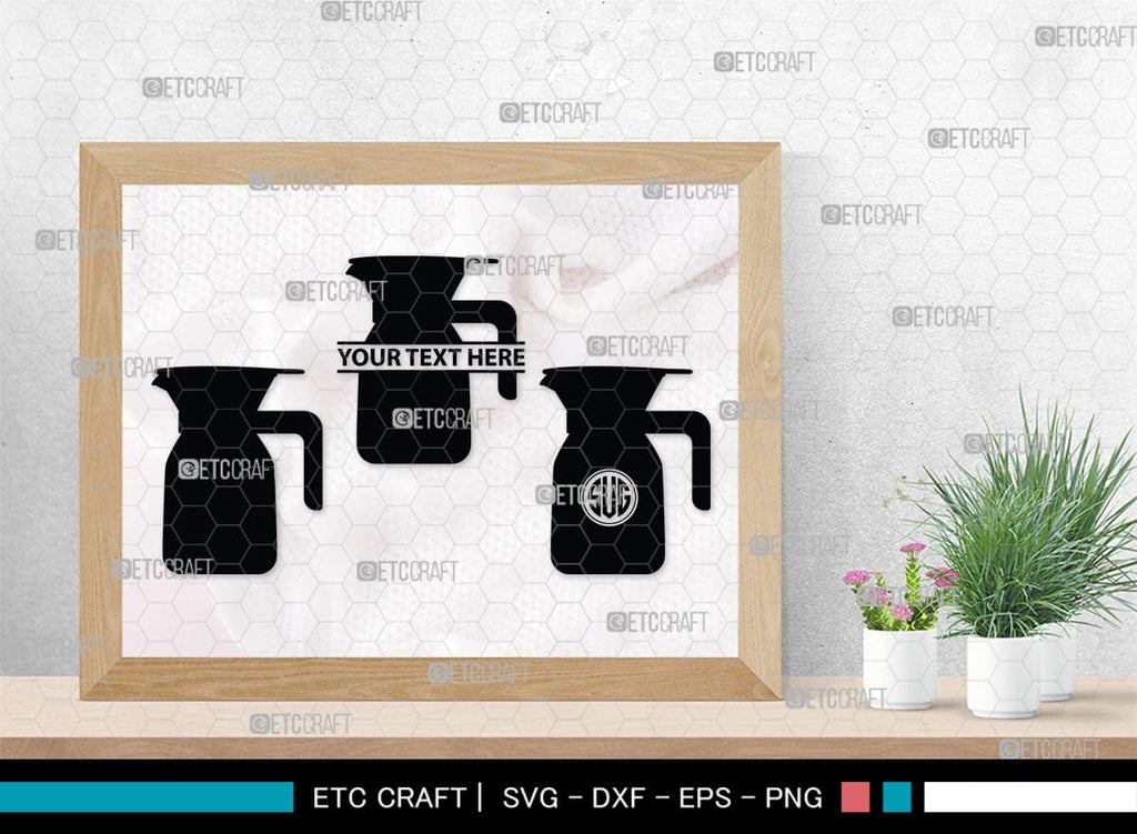 Coffee Maker Set Monogram, Coffee Maker Set Silhouette, Coffee Maker ...