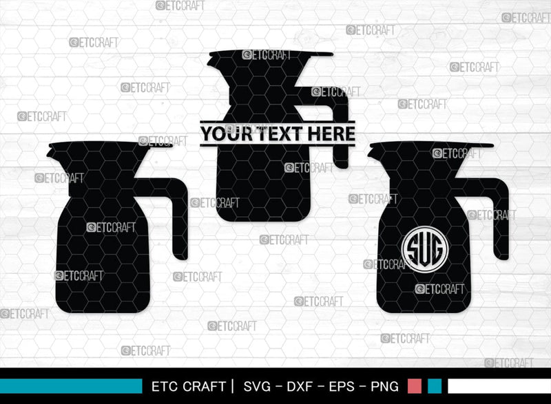 Coffee Maker Set Monogram, Coffee Maker Set Silhouette, Coffee Maker Set SVG, Coffee Maker Svg, Coffee Maker Set Svg, Coffee Svg, Coffee Maker Bundle, SB00167 SVG ETC Craft 