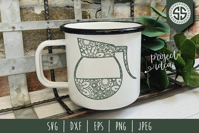 Coffee Mandala Zentangle SVG SavoringSurprises 