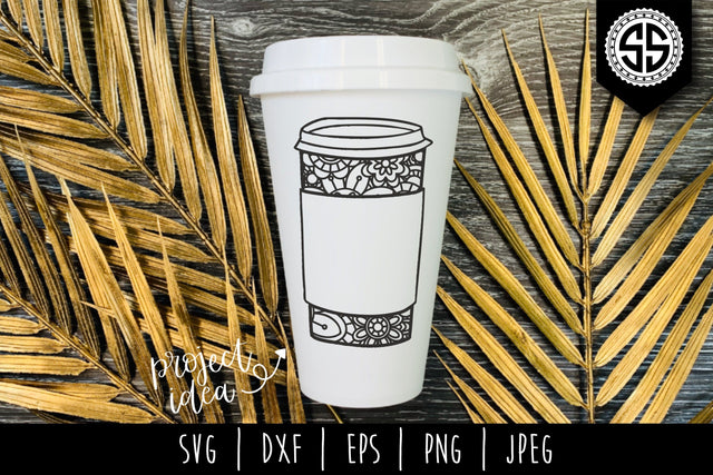 Coffee Mandala Zentangle SVG SavoringSurprises 