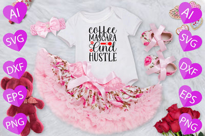 Coffee Mascara and Hustle SVG CraftlabSvg29 