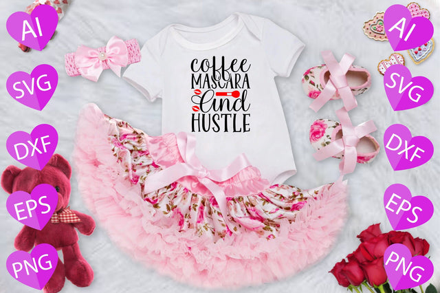 Coffee Mascara and Hustle SVG CraftlabSvg29 