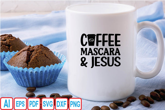 Coffee Mascara & Jesus SVG Craftlabsvg24 