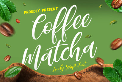 Coffee Matcha Font awan senja 