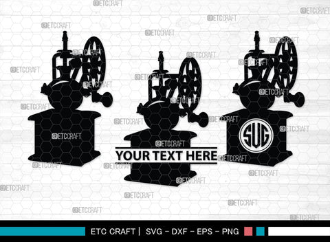 Coffee Mill Monogram, Coffee Mill Silhouette, Coffee Mill SVG, Coffee Grinder Svg, Caffeine Svg, Coffee Svg, SB00168 SVG ETC Craft 