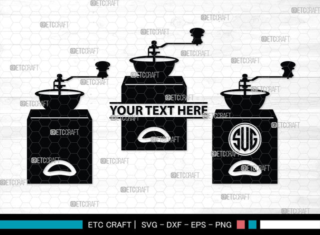 Coffee Mill Monogram, Coffee Mill Silhouette, Coffee Mill SVG, Coffee Grinder Svg, Caffeine Svg, Coffee Svg, SB00168 SVG ETC Craft 