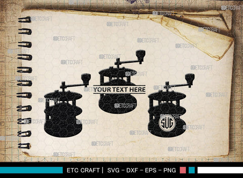 Coffee Mill Monogram, Coffee Mill Silhouette, Coffee Mill SVG, Coffee Grinder Svg, Caffeine Svg, Coffee Svg, SB00168 SVG ETC Craft 