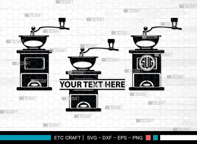 Coffee Mill Monogram, Coffee Mill Silhouette, Coffee Mill SVG, Coffee Grinder Svg, Caffeine Svg, Coffee Svg, SB00168 SVG ETC Craft 