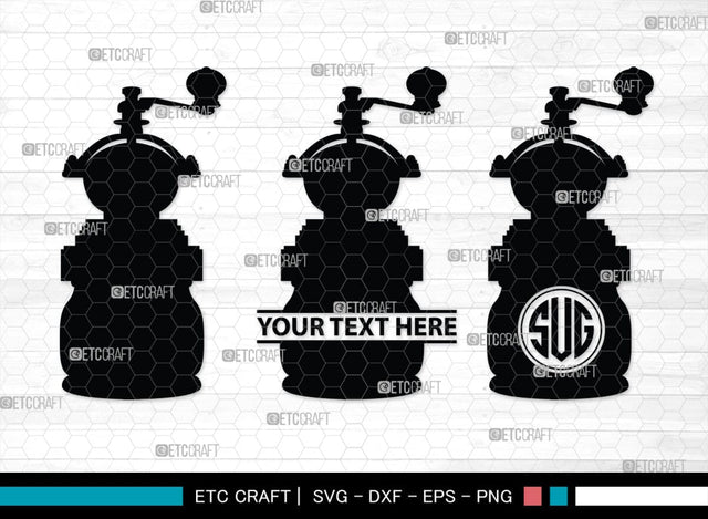 Coffee Mill Monogram, Coffee Mill Silhouette, Coffee Mill SVG, Coffee Grinder Svg, Caffeine Svg, Coffee Svg, SB00168 SVG ETC Craft 