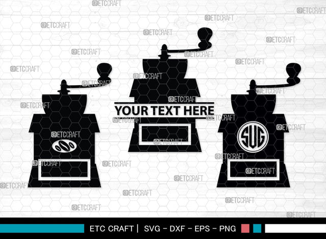 Coffee Mill Monogram, Coffee Mill Silhouette, Coffee Mill SVG, Coffee Grinder Svg, Caffeine Svg, Coffee Svg, SB00168 SVG ETC Craft 