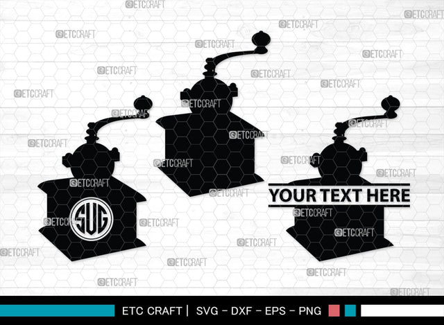 Coffee Mill Monogram, Coffee Mill Silhouette, Coffee Mill SVG, Coffee Grinder Svg, Caffeine Svg, Coffee Svg, SB00168 SVG ETC Craft 