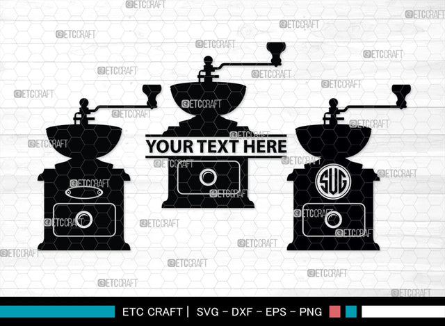Coffee Mill Monogram, Coffee Mill Silhouette, Coffee Mill SVG, Coffee Grinder Svg, Caffeine Svg, Coffee Svg, SB00168 SVG ETC Craft 
