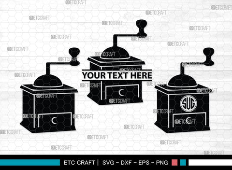 Coffee Mill Monogram, Coffee Mill Silhouette, Coffee Mill SVG, Coffee Grinder Svg, Caffeine Svg, Coffee Svg, SB00168 SVG ETC Craft 