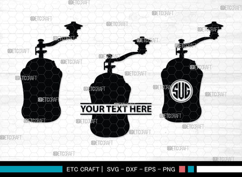 Coffee Mill Monogram, Coffee Mill Silhouette, Coffee Mill SVG, Coffee Grinder Svg, Caffeine Svg, Coffee Svg, SB00168 SVG ETC Craft 