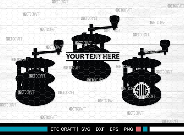 Coffee Mill Monogram, Coffee Mill Silhouette, Coffee Mill SVG, Coffee Grinder Svg, Caffeine Svg, Coffee Svg, SB00168 SVG ETC Craft 