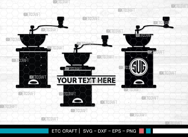 Coffee Mill Monogram, Coffee Mill Silhouette, Coffee Mill SVG, Coffee Grinder Svg, Caffeine Svg, Coffee Svg, SB00168 SVG ETC Craft 