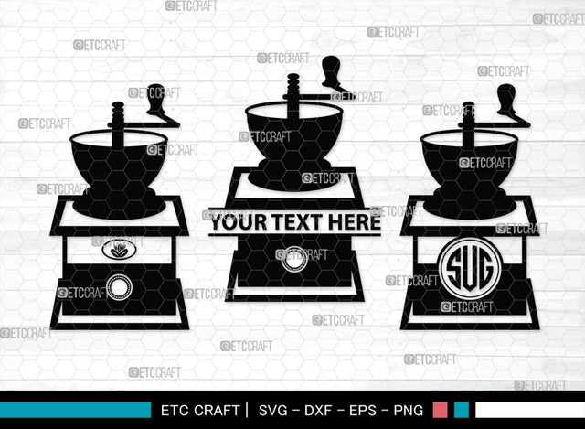 Coffee Mill Monogram, Coffee Mill Silhouette, Coffee Mill SVG, Coffee Grinder Svg, Caffeine Svg, Coffee Svg, SB00168 SVG ETC Craft 