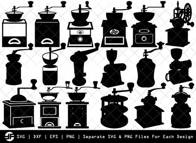 Coffee Mill SVG | Silhouette Bundle | SVG Cut File SVG ETC Craft 