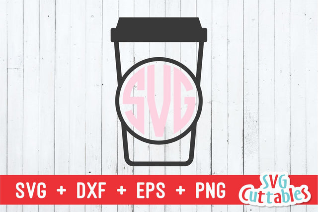 Coffee Monogram Frame SVG Svg Cuttables 