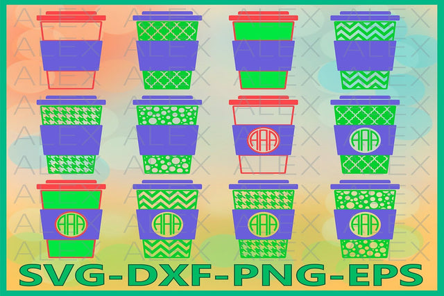 Coffee Monogram Svg SVG AlexSVGStudio 