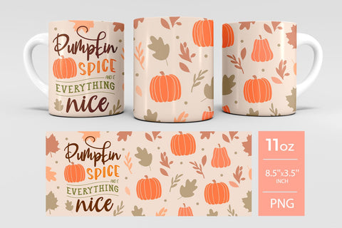 Coffee mug bundle fall sublimation mug design SVG KMarinaDesign 