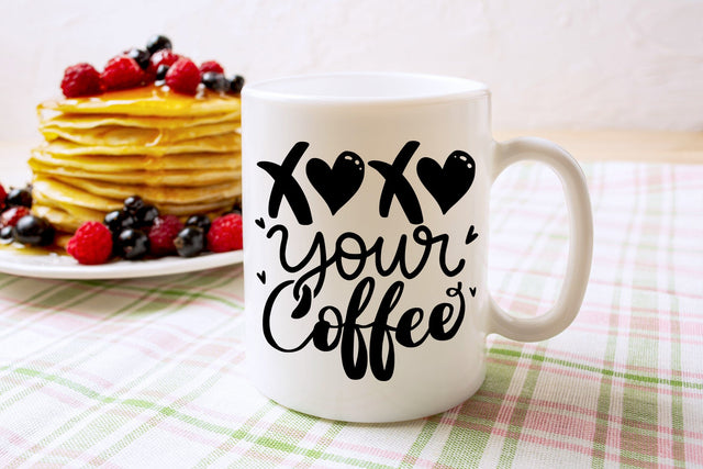Coffee Mug Design SVG Cut File | Xoxo Your Coffee SVG dapiyupi store 