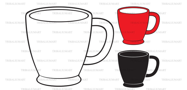Coffee Mug SVG TribaliumArtSF 