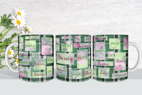 Coffee mug wrap, kind words png Sublimation LuckyTurtleArt 