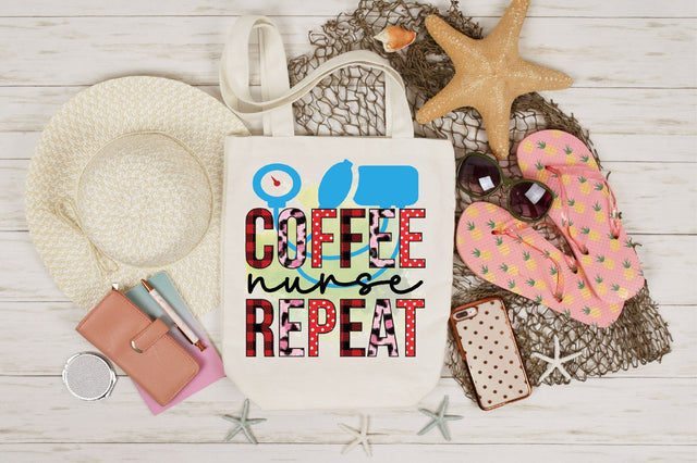 Coffee Nurse Repeat sublimation Sublimation SVGista 