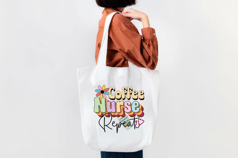 Coffee Nurse repeat Sublimation SVGArt 