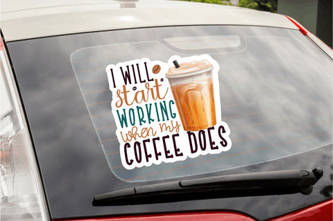 Coffee Printable Stickers Bundle Sublimation Regulrcrative 