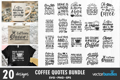 Coffee quote bundle svg SVG vectorbundles 