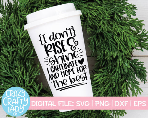 Coffee Quote | Funny Caffeine SVG Cut File Bundle SVG Crazy Crafty Lady Co. 