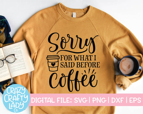 Coffee Quote | Funny Caffeine SVG Cut File Bundle SVG Crazy Crafty Lady Co. 