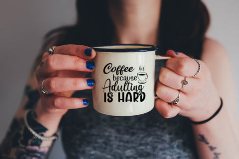 Coffee Quote SVG Bundle - 25 Designs, Coffee Sayings SVG, Coffee Cut Files SVG HappyDesignStudio 