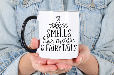 Coffee Quote SVG - Coffee Smells Like Magic and Fairytails SVG Simply Cutz 