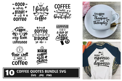 Coffee quotes bundle vol 1 SVG vectorbundles 