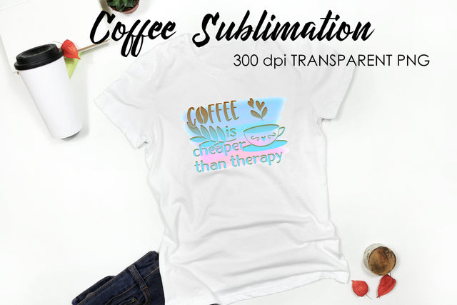 Coffee Quotes Sublimation | Funny T Shirt Designs | Coffee PNG Sublimation Fly Design 