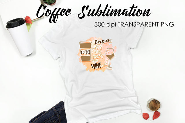 Coffee Quotes Sublimation | Funny T Shirt Designs | Coffee PNG Sublimation Fly Design 