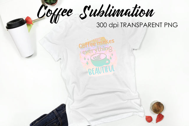 Coffee Quotes Sublimation | Funny T Shirt Designs | Coffee PNG Sublimation Fly Design 
