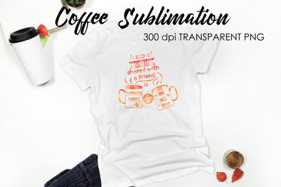 Coffee Quotes Sublimation | Funny T Shirt Designs | Coffee PNG Sublimation Fly Design 