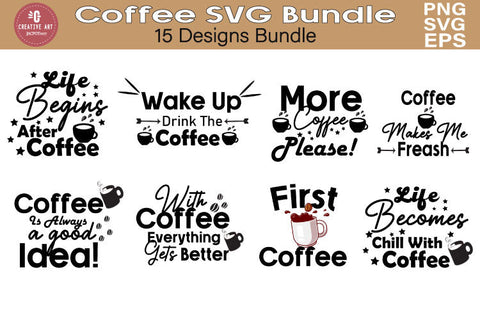Coffee Quotes SVG Sublimation Bundle - Coffee Quotes SVG SVG jacpot007 
