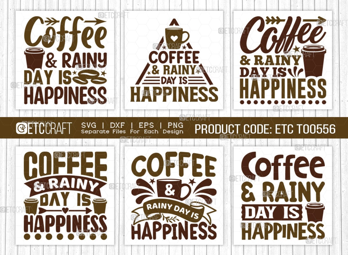 SVG Digital Download Rainy Days Title Cut File Digital Cutting 