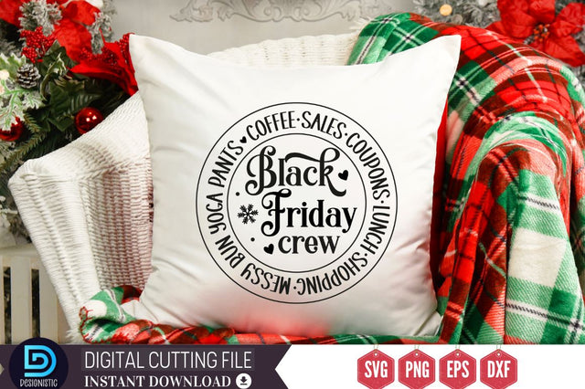 Coffee sales coupons lunch shopping messy bun yoga pants Black friday crew SVG SVG DESIGNISTIC 