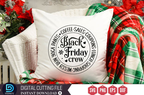 Coffee sales coupons lunch shopping messy bun yoga pants Black friday crew SVG SVG DESIGNISTIC 