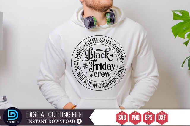 Coffee sales coupons lunch shopping messy bun yoga pants Black friday crew SVG SVG DESIGNISTIC 