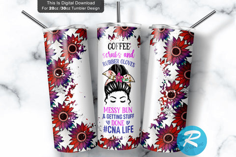 Coffee scrubs and rubber-cna 20 oz / 30 oz Tumbler PNG Sublimation Regulrcrative 